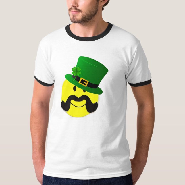 Camiseta del bigote del Leprechaun (Anverso)