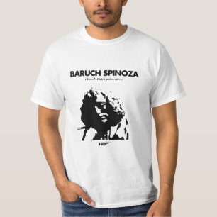 Camiseta del blanco de Baruch Spinoza