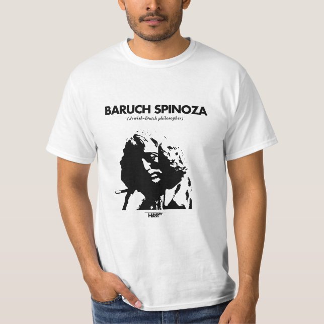 Camiseta del blanco de Baruch Spinoza (Anverso)