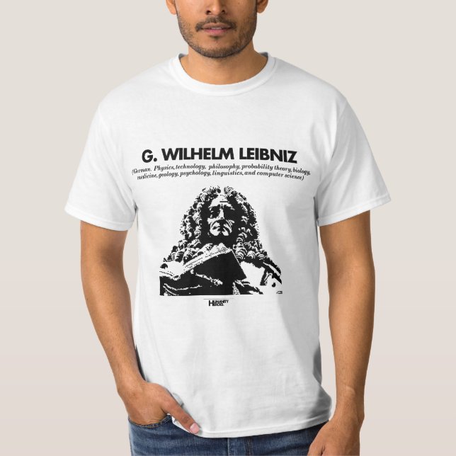 Camiseta del blanco de G. Whilelm Leibniz (Anverso)