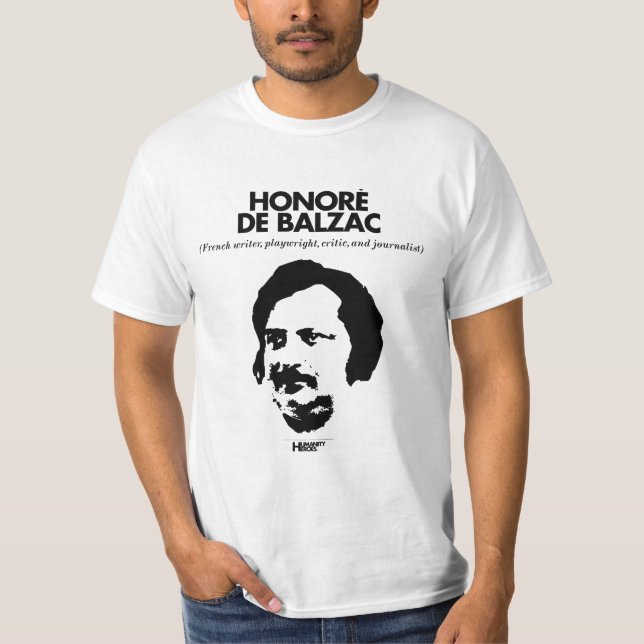 Camiseta del blanco de Honorè De Balzac (Anverso)