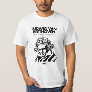 Camiseta del blanco de Ludwig van Beethoven