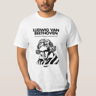 Camiseta del blanco de Ludwig van Beethoven
