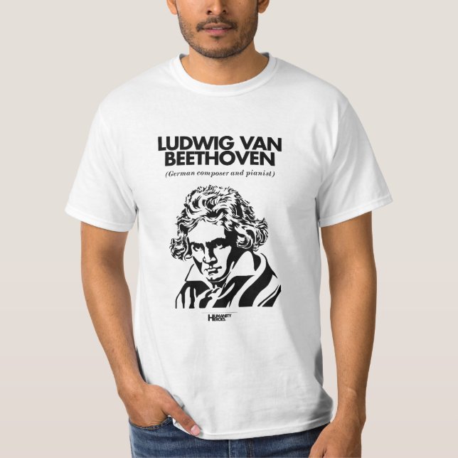 Camiseta del blanco de Ludwig van Beethoven (Anverso)