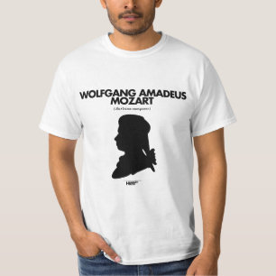 Camiseta del blanco de Wolfgang Amadeus Mozart