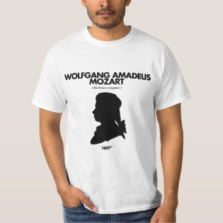 Camiseta del blanco de Wolfgang Amadeus Mozart