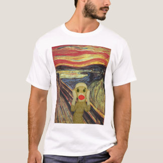 Camiseta del blanco del grito del mono del