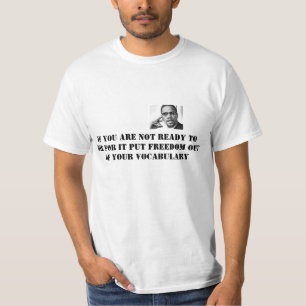 camiseta del blanco del malcom x