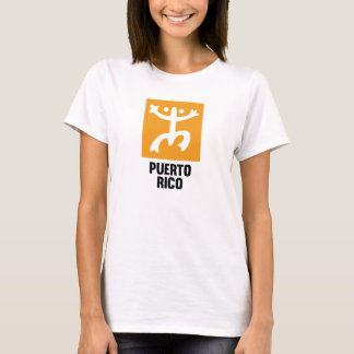 Camiseta del blanco del símbolo de Taino Coquí del