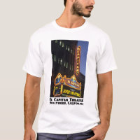 Camiseta del blanco del teatro del EL Capitan