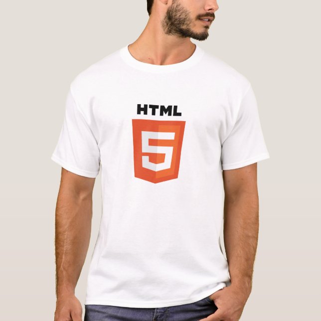 Camiseta del blanco HTML5 (Anverso)