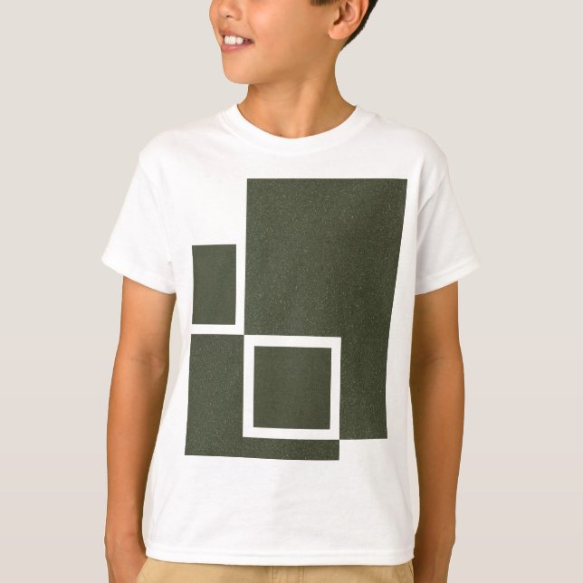Camiseta del bloque verde moderno Moss (Anverso)