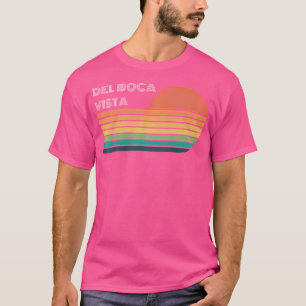 Camiseta Del Boca Vista Retro Sunset Funny