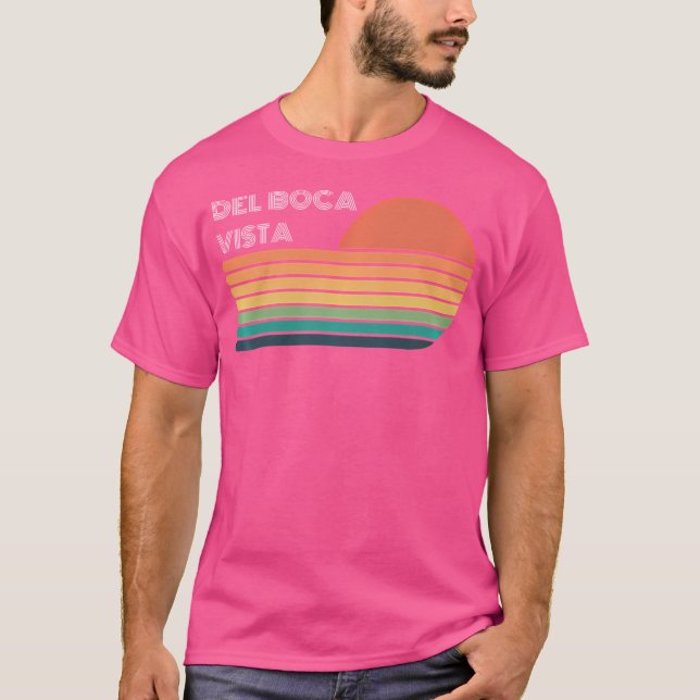 Camiseta Del Boca Vista Retro Sunset Funny (Anverso)