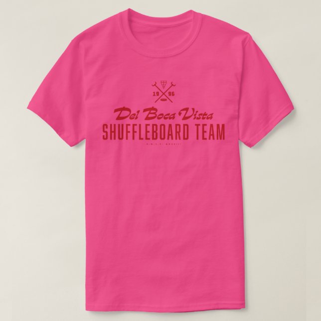 Camiseta Del Boca Vista Shuffboard Equipo Rojo (Diseño del anverso)