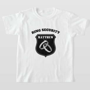 Camiseta del boda de Seguridad de Anillo para niñ