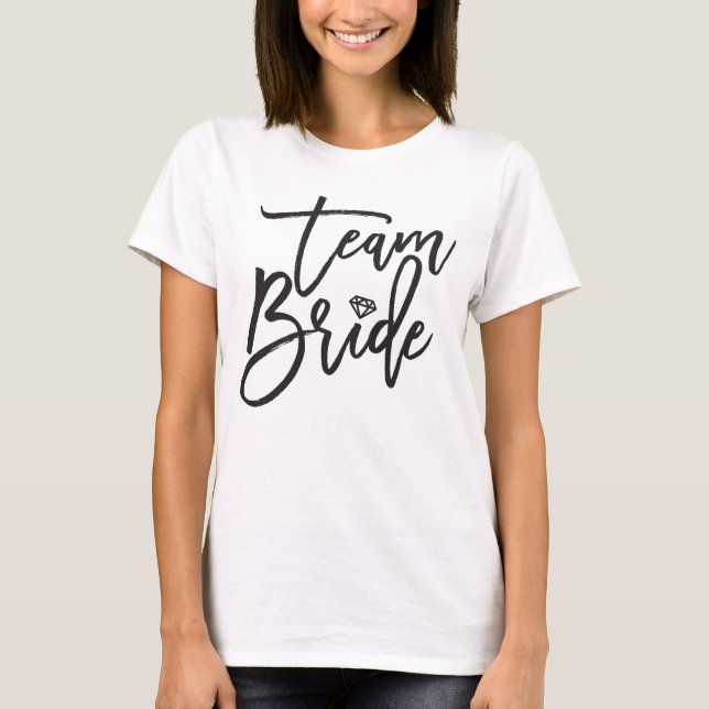 Camiseta del Boda del partido de novias en equipo  (Anverso)