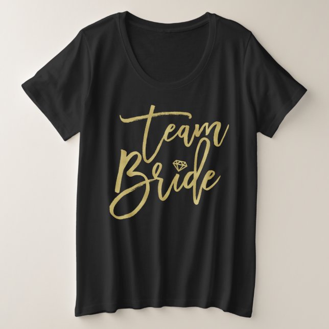 Camiseta del Boda del partido de novias Team Bride (Anverso del diseño)