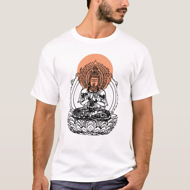 Camiseta del Bodhisattva de Buda del japonés (Anverso)