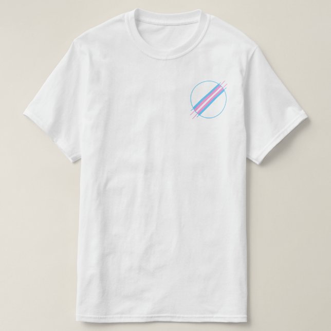 Camiseta del bolsillo del orgullo del transporte (Diseño del anverso)