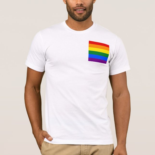 Camiseta del bolsillo del orgullo gay (Anverso)