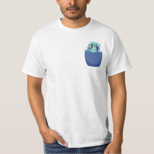 Camiseta del bolsillo del rehén de HERALD - blanc
