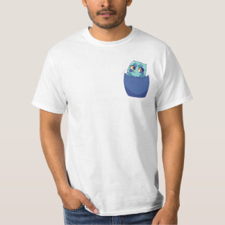Camiseta del bolsillo del rehén de HERALD - blanco