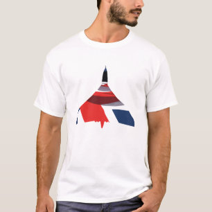 Camiseta del bombardero de Union Jack Vulcan