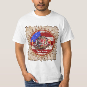 Camiseta del bombero de bandera Rondo