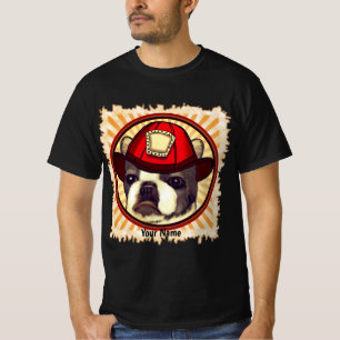 Camiseta del bombero de Boston Terrier