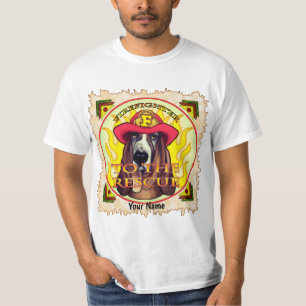Camiseta del bombero de perros honrados
