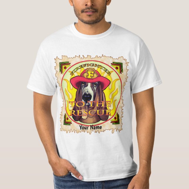 Camiseta del bombero de perros honrados (Anverso)
