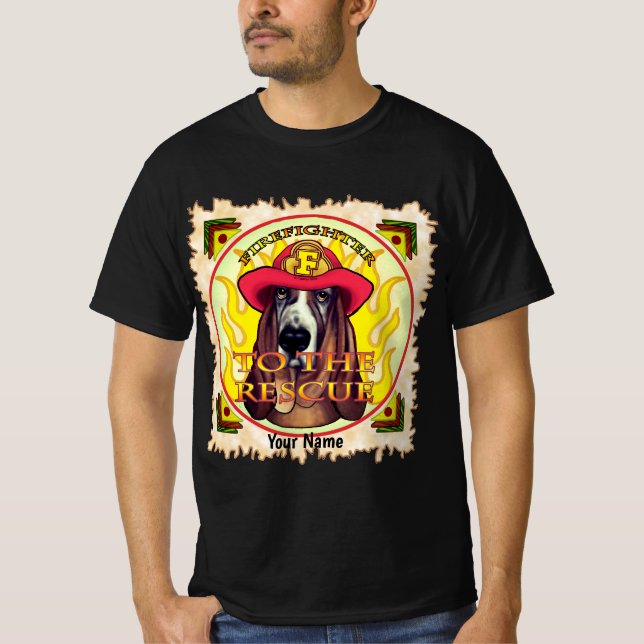 Camiseta del bombero de perros honrados (Anverso)