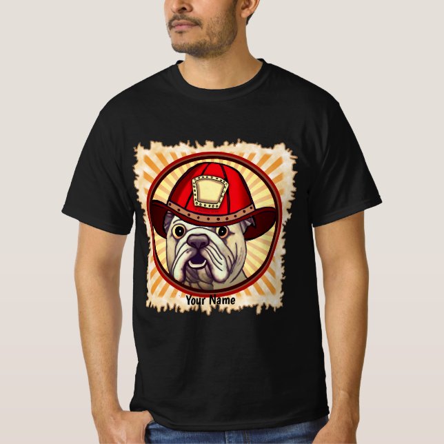 Camiseta del bombero del bulldog (Anverso)