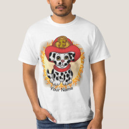 Camiseta del bombero del perro del cachorro