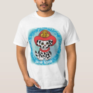 Camiseta del bombero del perro del cachorro
