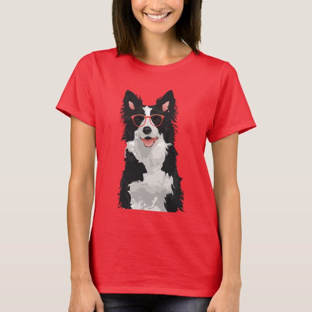 Camiseta del border collie del inconformista para (Anverso)