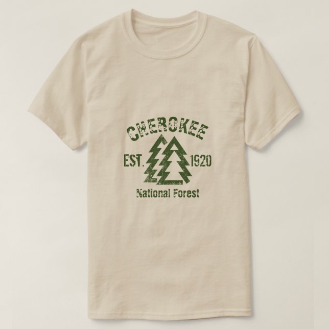 Camiseta del Bosque Nacional de Cherokee (Diseño del anverso)