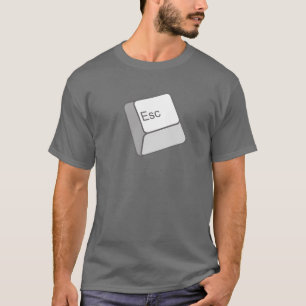 Camiseta del botón del escape