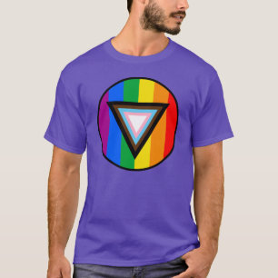 Camiseta del botón Triángulo de Orgullo de Progr