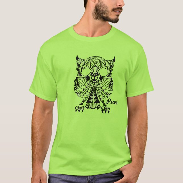 Camiseta del "búho" de Pueo del polinesio (Anverso)