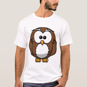 Camiseta del búho del dibujo animado