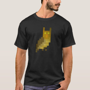 Camiseta del búho del pixel