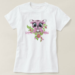 Camiseta del búho elegante