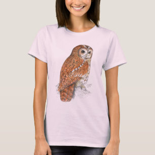 Camiseta del búho rojizo