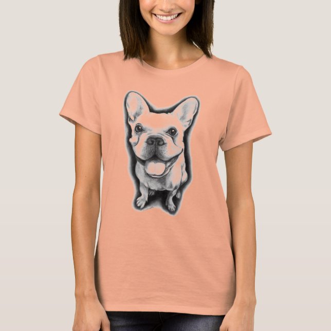 Camiseta del Bulldog francés Ladie (Anverso)
