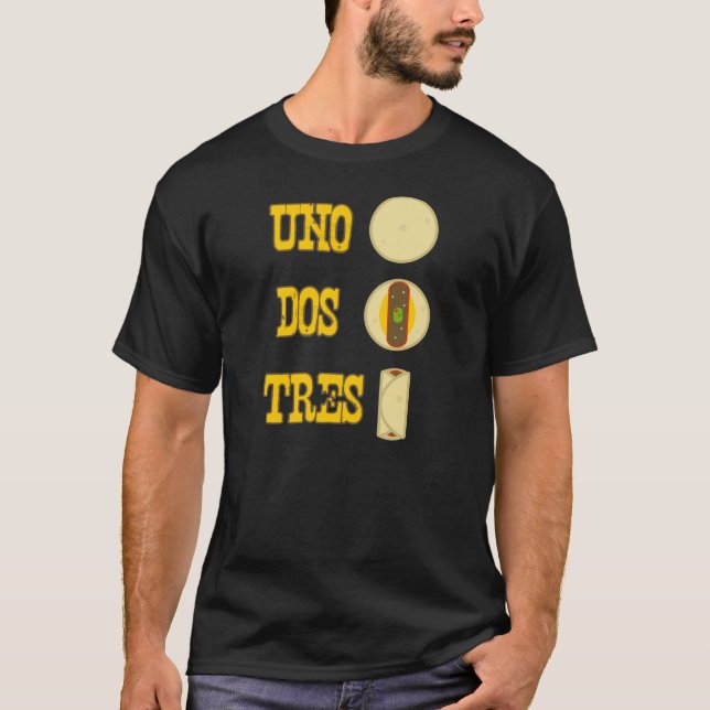Camiseta del Burrito del DOS Tres del Uno (Anverso)