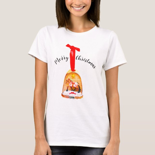Camiseta del caballo navideño (Anverso)