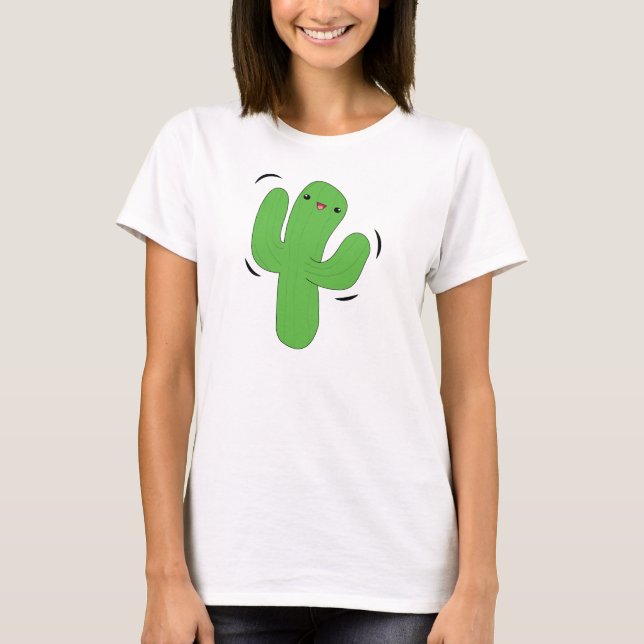 Camiseta del cactus del baile de Kawaii (Anverso)