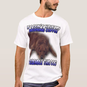Camiseta del café de la mañana del perro
